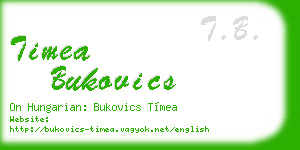 timea bukovics business card